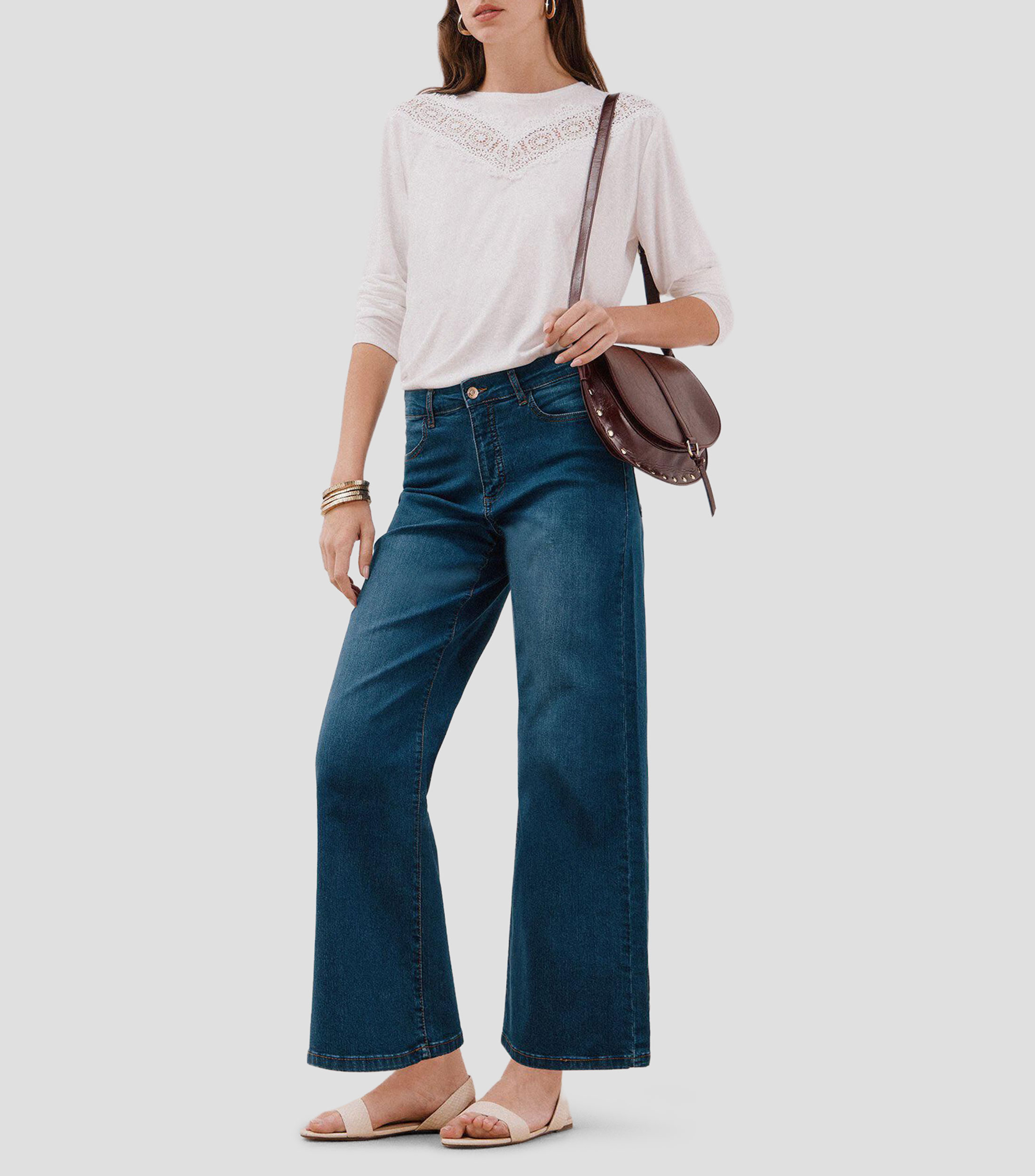 Jeans de corte recto Mujer